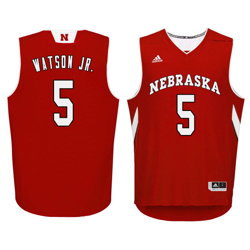 Men Nebraska Cornhuskers #5 Glynn Watson Jr. College Basketball Jersyes Sale-Red - Click Image to Close